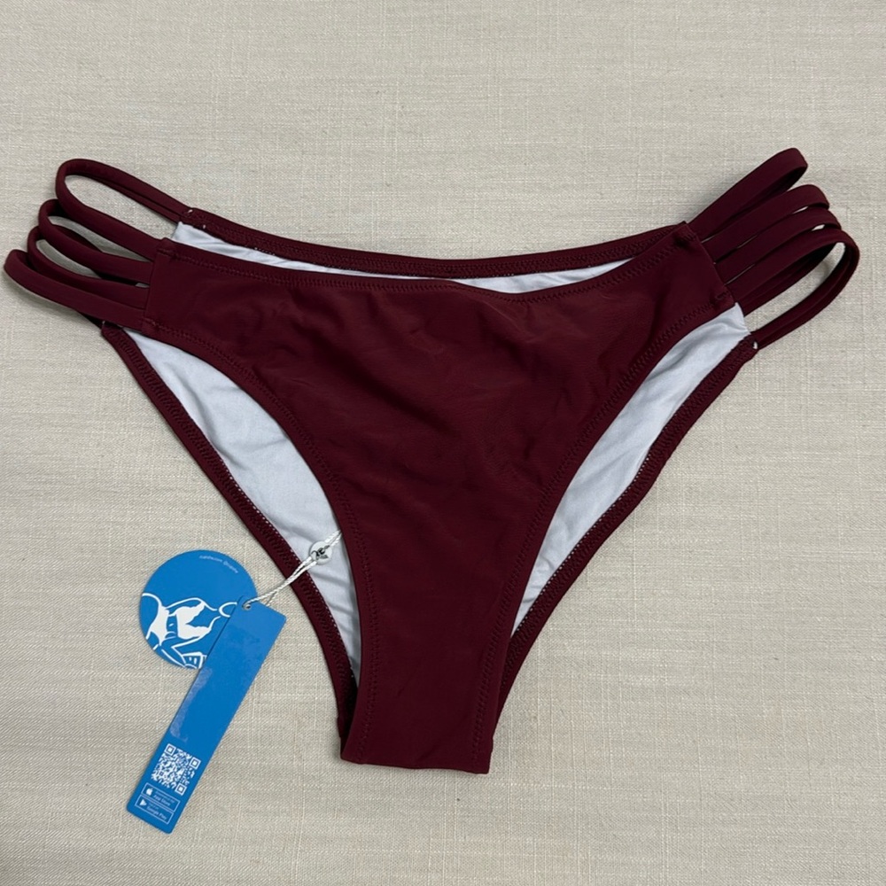 CUPSHE maroon bikini bottom
